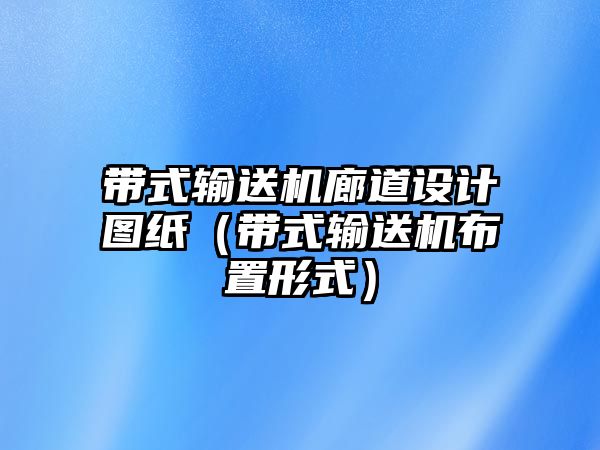 帶式輸送機(jī)廊道設(shè)計(jì)圖紙（帶式輸送機(jī)布置形式）