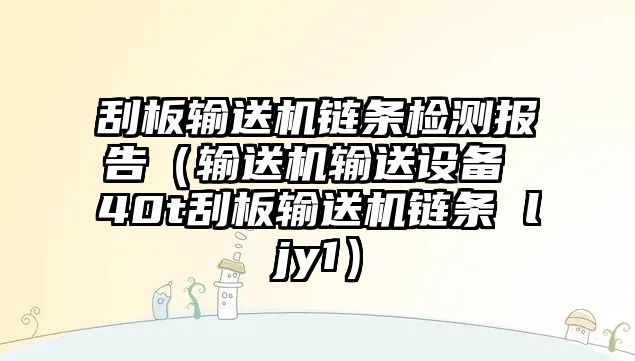 刮板輸送機鏈條檢測報告（輸送機輸送設備 40t刮板輸送機鏈條 ljy1）