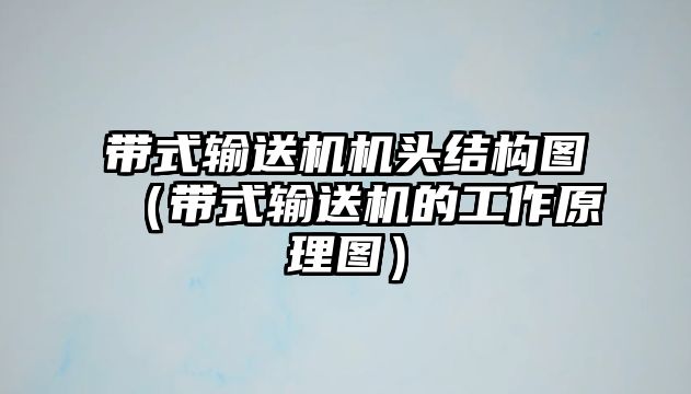 帶式輸送機機頭結構圖（帶式輸送機的工作原理圖）