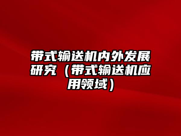 帶式輸送機(jī)內(nèi)外發(fā)展研究（帶式輸送機(jī)應(yīng)用領(lǐng)域）