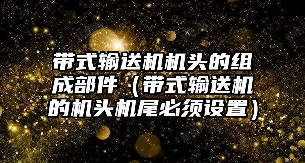 帶式輸送機機頭的組成部件（帶式輸送機的機頭機尾必須設置）