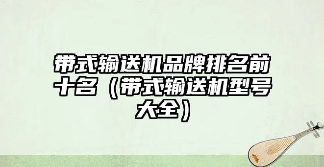 帶式輸送機(jī)品牌排名前十名（帶式輸送機(jī)型號(hào)大全）