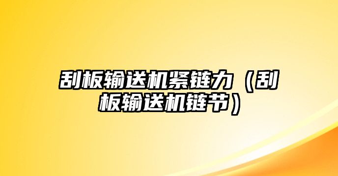 刮板輸送機緊鏈力（刮板輸送機鏈節(jié)）