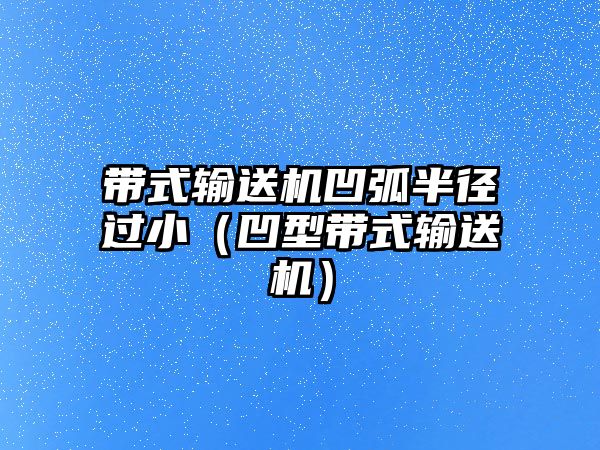 帶式輸送機(jī)凹弧半徑過(guò)小（凹型帶式輸送機(jī)）