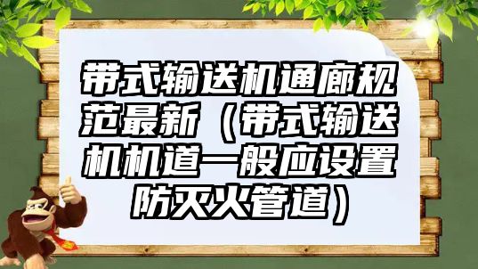 帶式輸送機(jī)通廊規(guī)范最新（帶式輸送機(jī)機(jī)道一般應(yīng)設(shè)置防滅火管道）