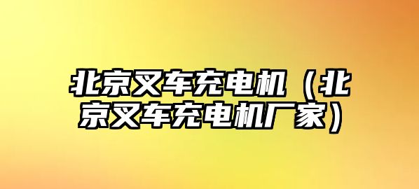 北京叉車充電機(jī)（北京叉車充電機(jī)廠家）