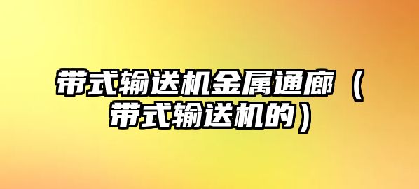 帶式輸送機(jī)金屬通廊（帶式輸送機(jī)的）