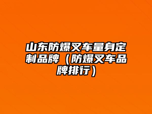 山東防爆叉車量身定制品牌（防爆叉車品牌排行）