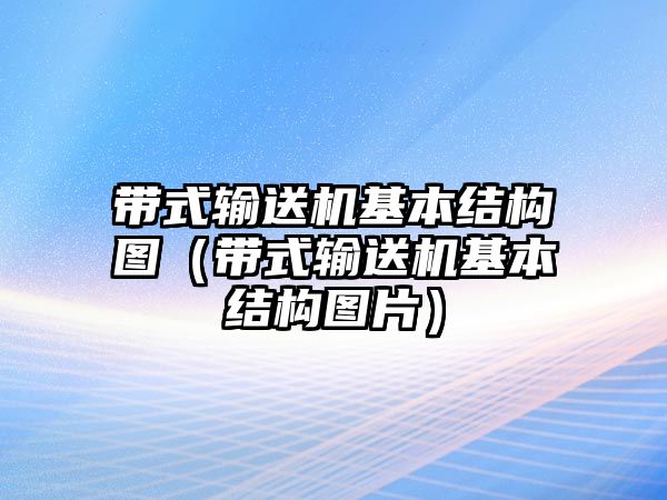 帶式輸送機基本結構圖（帶式輸送機基本結構圖片）