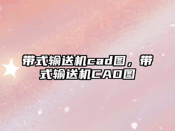 帶式輸送機(jī)cad圖，帶式輸送機(jī)CAD圖