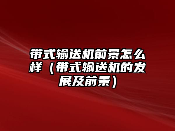 帶式輸送機前景怎么樣（帶式輸送機的發(fā)展及前景）
