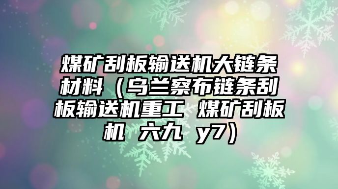 煤礦刮板輸送機大鏈條材料（烏蘭察布鏈條刮板輸送機重工 煤礦刮板機 六九 y7）