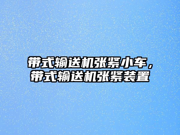 帶式輸送機張緊小車，帶式輸送機張緊裝置