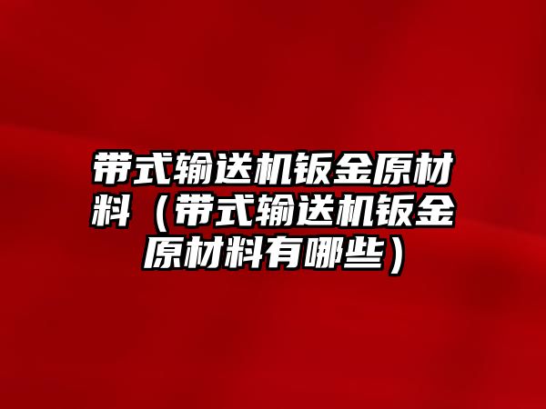 帶式輸送機(jī)鈑金原材料（帶式輸送機(jī)鈑金原材料有哪些）