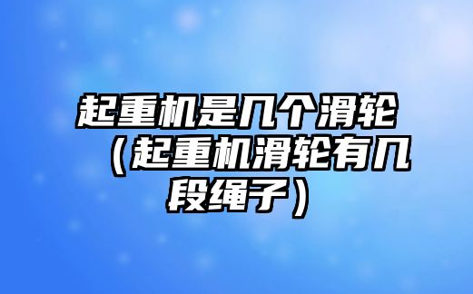 起重機(jī)是幾個(gè)滑輪（起重機(jī)滑輪有幾段繩子）