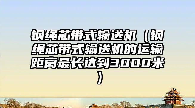 鋼繩芯帶式輸送機（鋼繩芯帶式輸送機的運輸距離最長達到3000米）