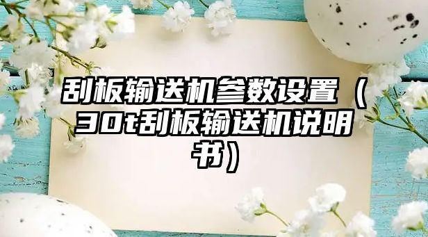 刮板輸送機參數(shù)設(shè)置（30t刮板輸送機說明書）