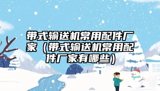 帶式輸送機常用配件廠家（帶式輸送機常用配件廠家有哪些）