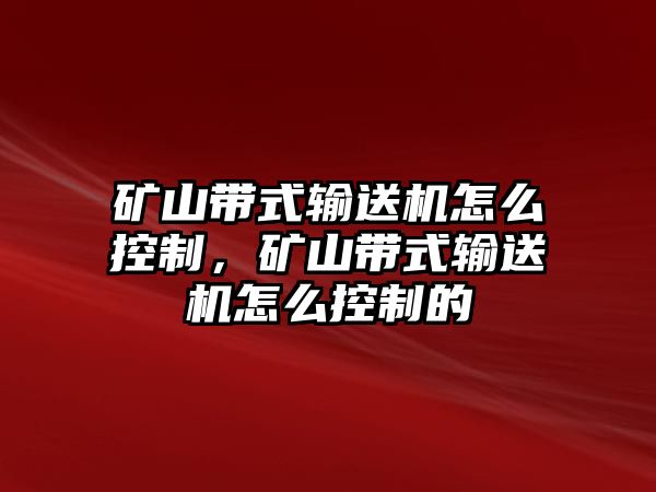 礦山帶式輸送機怎么控制，礦山帶式輸送機怎么控制的