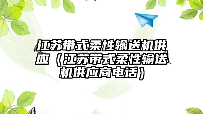 江蘇帶式柔性輸送機供應（江蘇帶式柔性輸送機供應商電話）