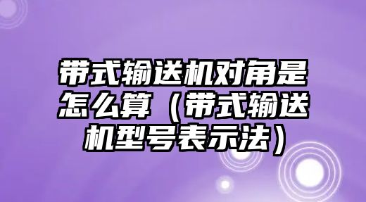 帶式輸送機(jī)對角是怎么算（帶式輸送機(jī)型號表示法）