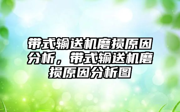 帶式輸送機磨損原因分析，帶式輸送機磨損原因分析圖