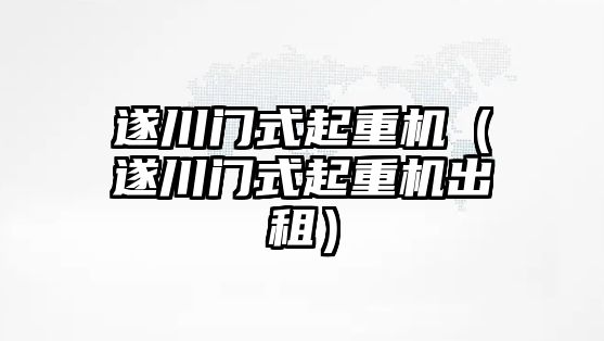 遂川門式起重機（遂川門式起重機出租）