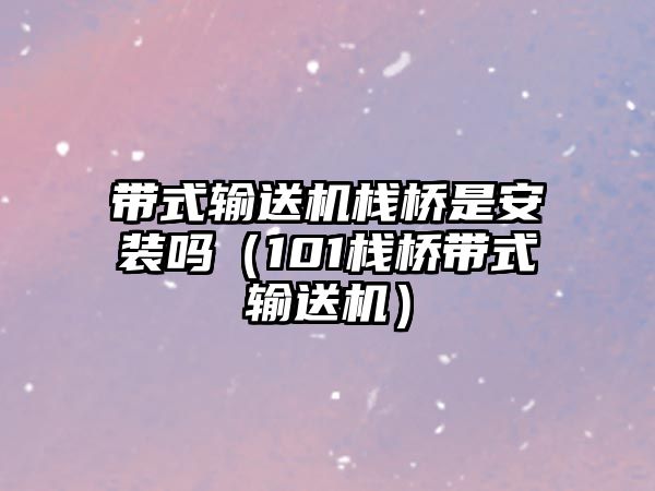 帶式輸送機棧橋是安裝嗎（101棧橋帶式輸送機）