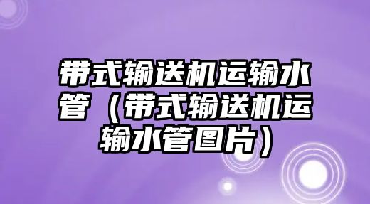 帶式輸送機運輸水管（帶式輸送機運輸水管圖片）