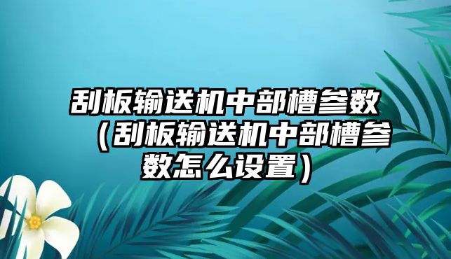 刮板輸送機中部槽參數(shù)（刮板輸送機中部槽參數(shù)怎么設(shè)置）