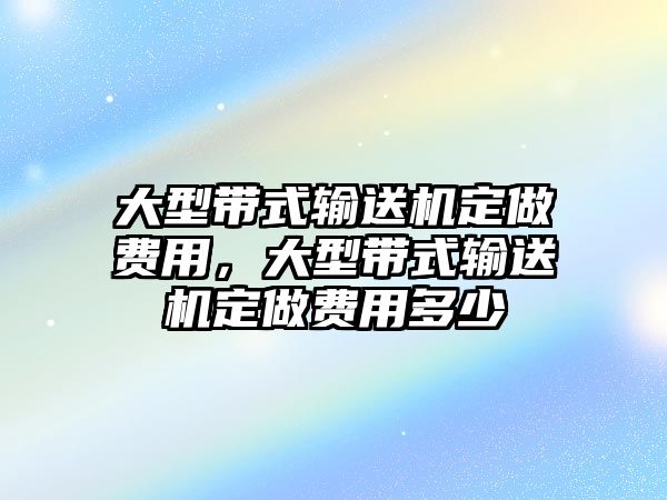 大型帶式輸送機(jī)定做費(fèi)用，大型帶式輸送機(jī)定做費(fèi)用多少