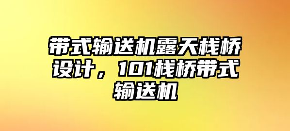 帶式輸送機(jī)露天棧橋設(shè)計(jì)，101棧橋帶式輸送機(jī)