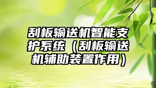 刮板輸送機(jī)智能支護(hù)系統(tǒng)（刮板輸送機(jī)輔助裝置作用）