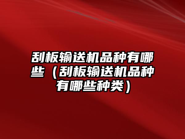 刮板輸送機(jī)品種有哪些（刮板輸送機(jī)品種有哪些種類）