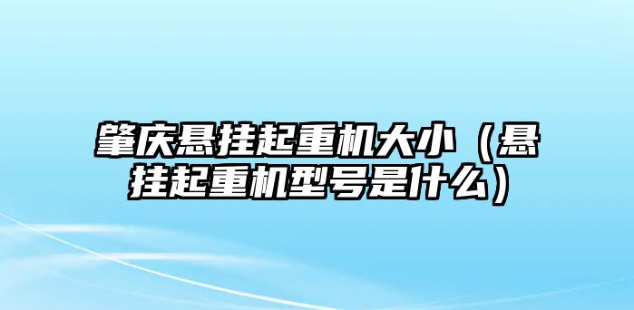 肇慶懸掛起重機(jī)大?。☉覓炱鹬貦C(jī)型號(hào)是什么）