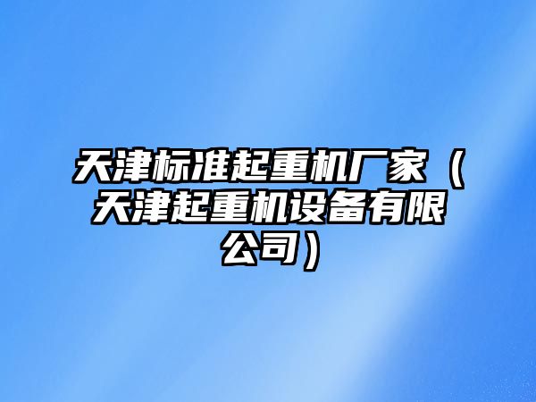 天津標準起重機廠家（天津起重機設備有限公司）