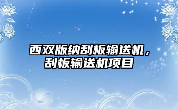 西雙版納刮板輸送機，刮板輸送機項目