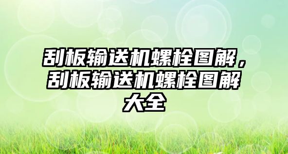 刮板輸送機螺栓圖解，刮板輸送機螺栓圖解大全