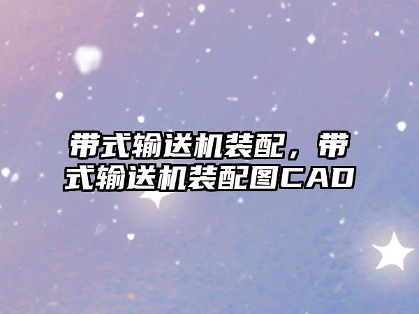 帶式輸送機(jī)裝配，帶式輸送機(jī)裝配圖CAD