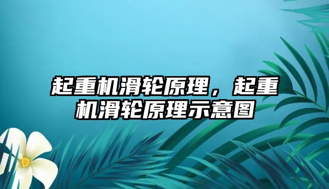 起重機滑輪原理，起重機滑輪原理示意圖