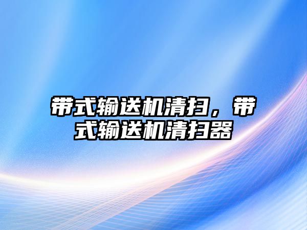 帶式輸送機清掃，帶式輸送機清掃器