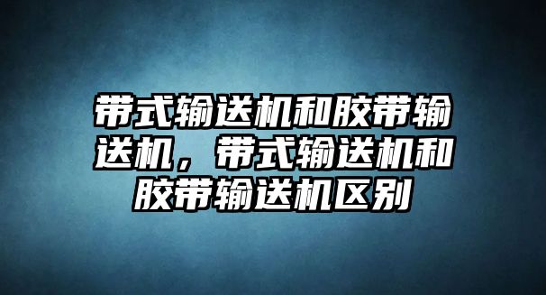 帶式輸送機和膠帶輸送機，帶式輸送機和膠帶輸送機區(qū)別