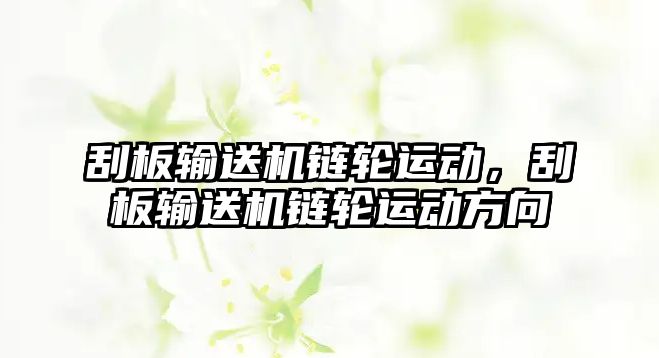 刮板輸送機鏈輪運動，刮板輸送機鏈輪運動方向