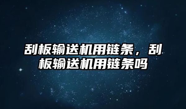 刮板輸送機用鏈條，刮板輸送機用鏈條嗎