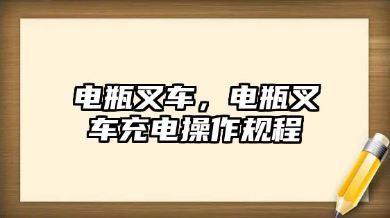 電瓶叉車，電瓶叉車充電操作規(guī)程