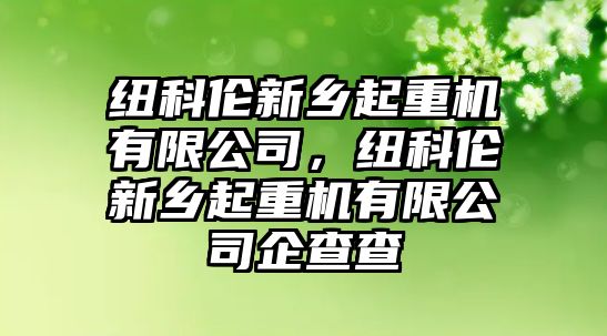 紐科倫新鄉(xiāng)起重機(jī)有限公司，紐科倫新鄉(xiāng)起重機(jī)有限公司企查查